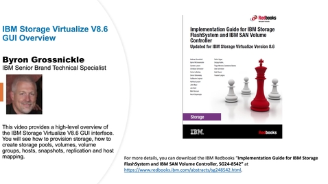 Thumbnail for IBM Storage Virtualize 8.6 GUI, including Volume Group Snapshots (with Safeguarded Copy) and Policy Based Replication