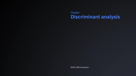 Thumbnail for SPSS Statistics Early Access Program - Discriminant analysis