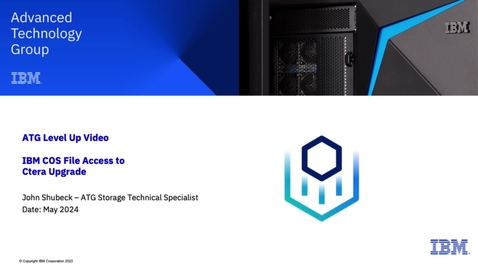 Thumbnail for IBM COS FA Upgrade to Ctera