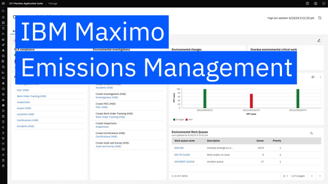 Thumbnail for IBM Maximo Emissions Management