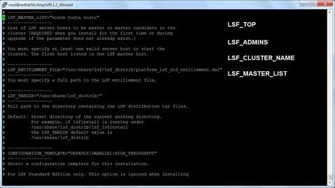 Thumbnail for Standard LSF installation on Linux