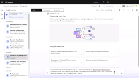 Thumbnail for watsonx.ai: Generate
