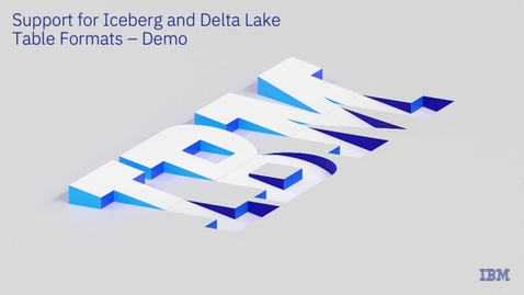 Thumbnail for IBM DataStage support for Iceberg table format