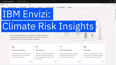 Thumbnail for IBM Envizi: Climate Risk