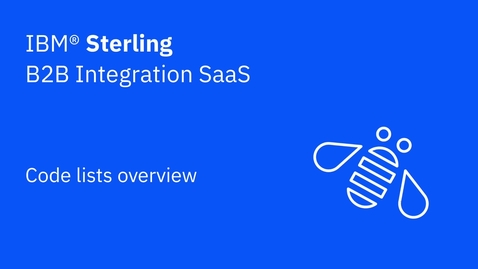 Thumbnail for Code Lists overview - IBM Sterling
