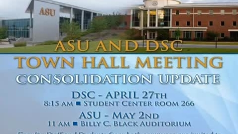 Thumbnail for entry ASU and DSC Town Hall Meeting