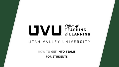 Thumbnail for How to get into Teams for Students