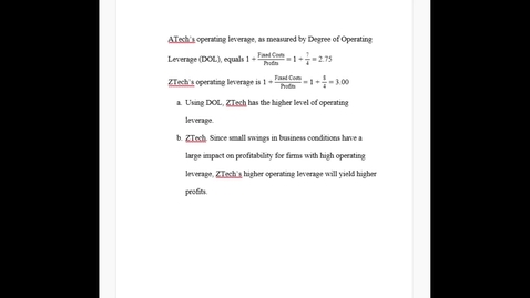 Thumbnail for entry FSMA4010 Chapter 12, Problem 12