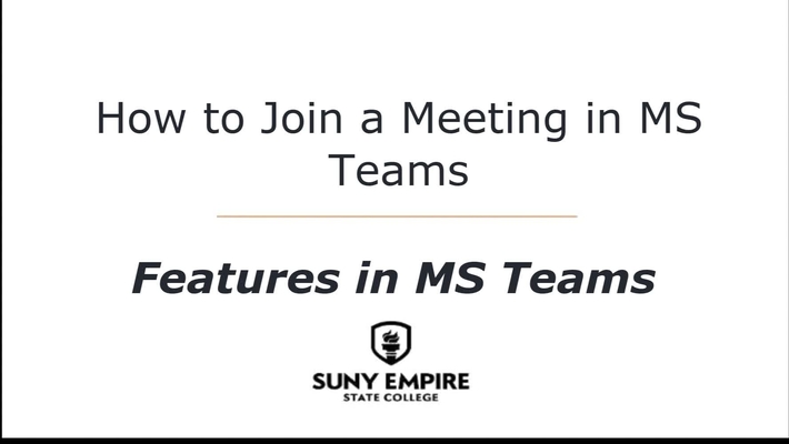 How to Join a Meeting in MS Teams - Features in MS Teams