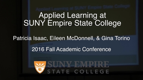 Thumbnail for entry Applied Learning at SUNY Empire State College