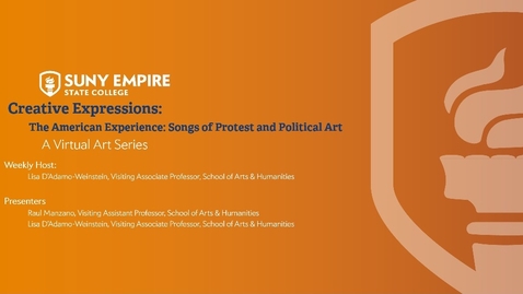 Thumbnail for Creative Expressions: The American Experience: Songs of Protest and Political Art - July 2, 2020