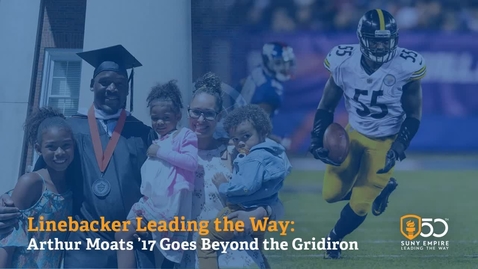 Thumbnail for Linebacker Leading the Way: Arthur Moats ’17 Goes Beyond the Gridiron