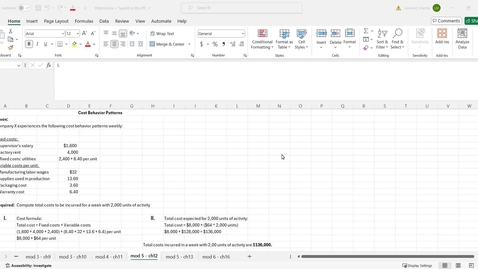 Thumbnail for Cost Behavior Patterns - ACCT 1005