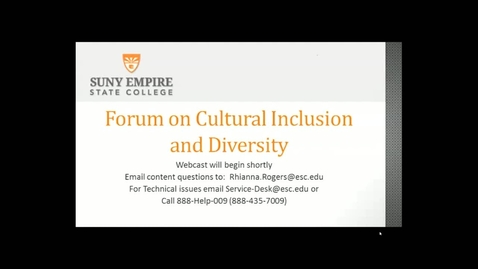 Thumbnail for entry Forum on Cultural Inclusion and Diversity