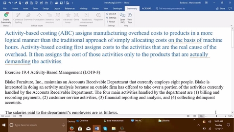 Thumbnail for entry Introductory Accounting 2 - Problem Demo Exercise 19-4