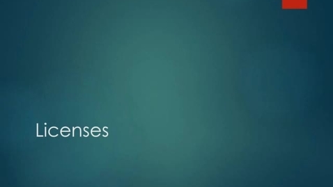 Thumbnail for Licenses (section 5)