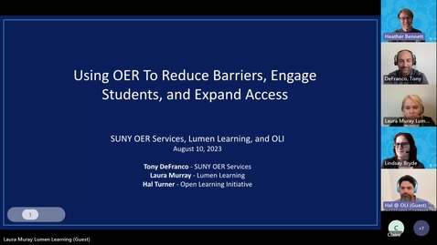 Thumbnail for SUNY OER Services: Using OER to Reduce Barriers, Engage Students, and Expand Access
