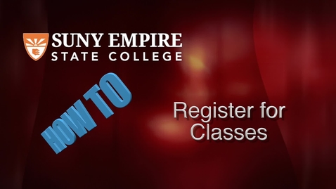 Thumbnail for Registering for Classes - Students