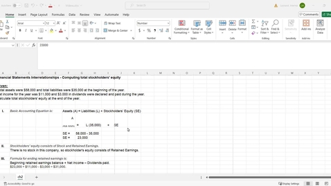 Thumbnail for Computing Total Stockholders Equity - ACCT 1005