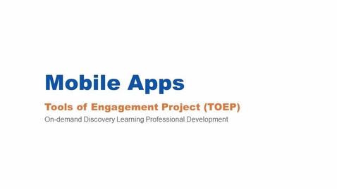 Thumbnail for entry Mobile Apps Webinar 3/3/16