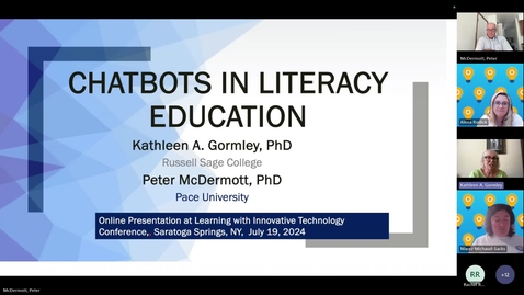 Thumbnail for Chatbots in Literacy Education