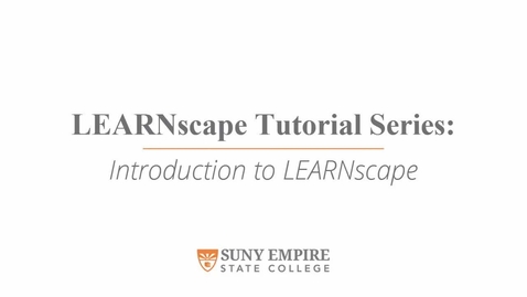 Thumbnail for entry Introduction to LEARNscape
