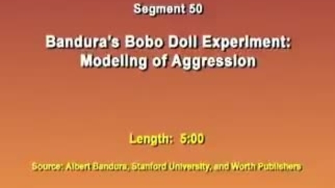 Thumbnail for entry Bandura's Bobo Doll Experiment
