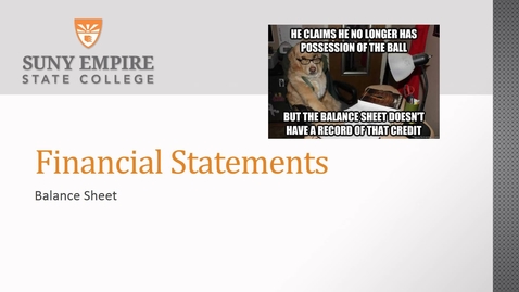Thumbnail for financial statements balance sheet