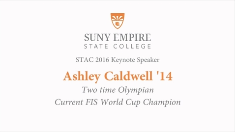 Thumbnail for entry Ashley Caldwell 2016 STAC Keynote stream