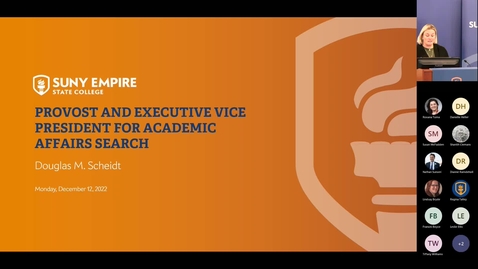 Thumbnail for entry Provost Candidate Presentation to College Community - 12-12-2022
