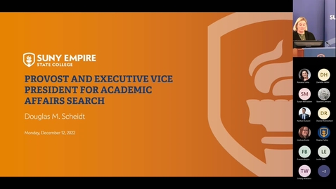 Thumbnail for Provost Candidate Presentation to College Community - 12-12-2022