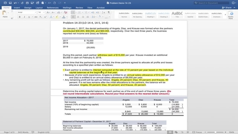 Thumbnail for Partnership Allocations - ACCT 4010