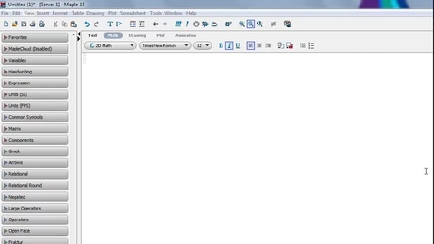 Thumbnail for Getting Started with Maple