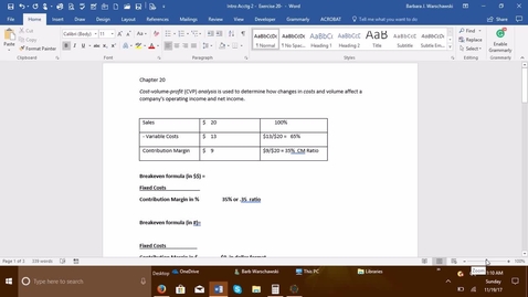 Thumbnail for entry Introductory Accounting 2 - Problem Demo Exercise 20-4 