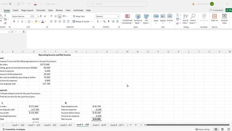 Thumbnail for Operating Income and Net Income - ACCT 1005