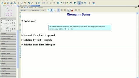 Thumbnail for entry Solution 4-1(a) RiemannSum - GraphicalNumerical