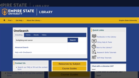 Thumbnail for Quick Tour of the Online Library