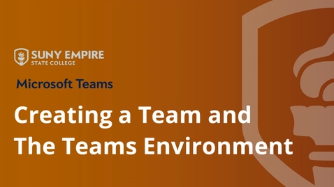 Thumbnail for Creating a Team; Team Channels and Tabs