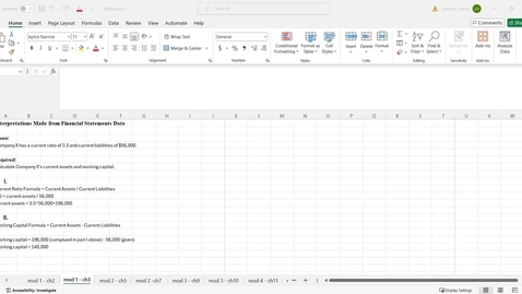 Thumbnail for Interpretation Made from Financial Statements Data - ACCT 1005