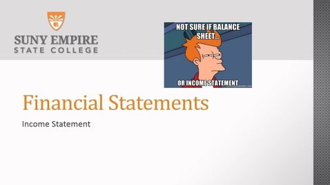 Thumbnail for entry financial statements income statement