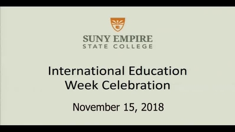 Thumbnail for entry International education week 2018