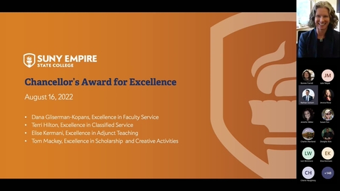 Thumbnail for entry Chancellor's Awards for Excellence Recognition, August 16, 2022