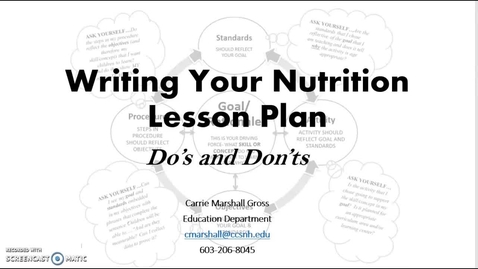 Thumbnail for Nutrition Lesson Plan
