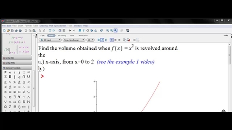 Thumbnail for Volume of Revolution - Example 2
