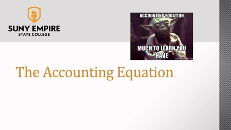Thumbnail for Accounting Equation - ACCT 2005
