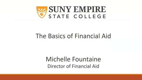 Thumbnail for The Basics of Financial Aid