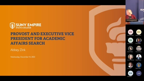 Thumbnail for Provost Candidate Presentation to College Community 12-14-2022