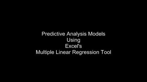 Thumbnail for Using Multiple Regression in Excel for Predictive Analysis - BUSN 3127