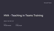 Go to Teaching in Teams Training Part 2 - Tuesday, 7/28/20 with duration: 58 minutes, 31 seconds
