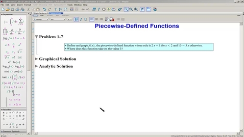 Thumbnail for entry Solution 1-7(b) Piecewise-Defined Functions-Analytic Solution